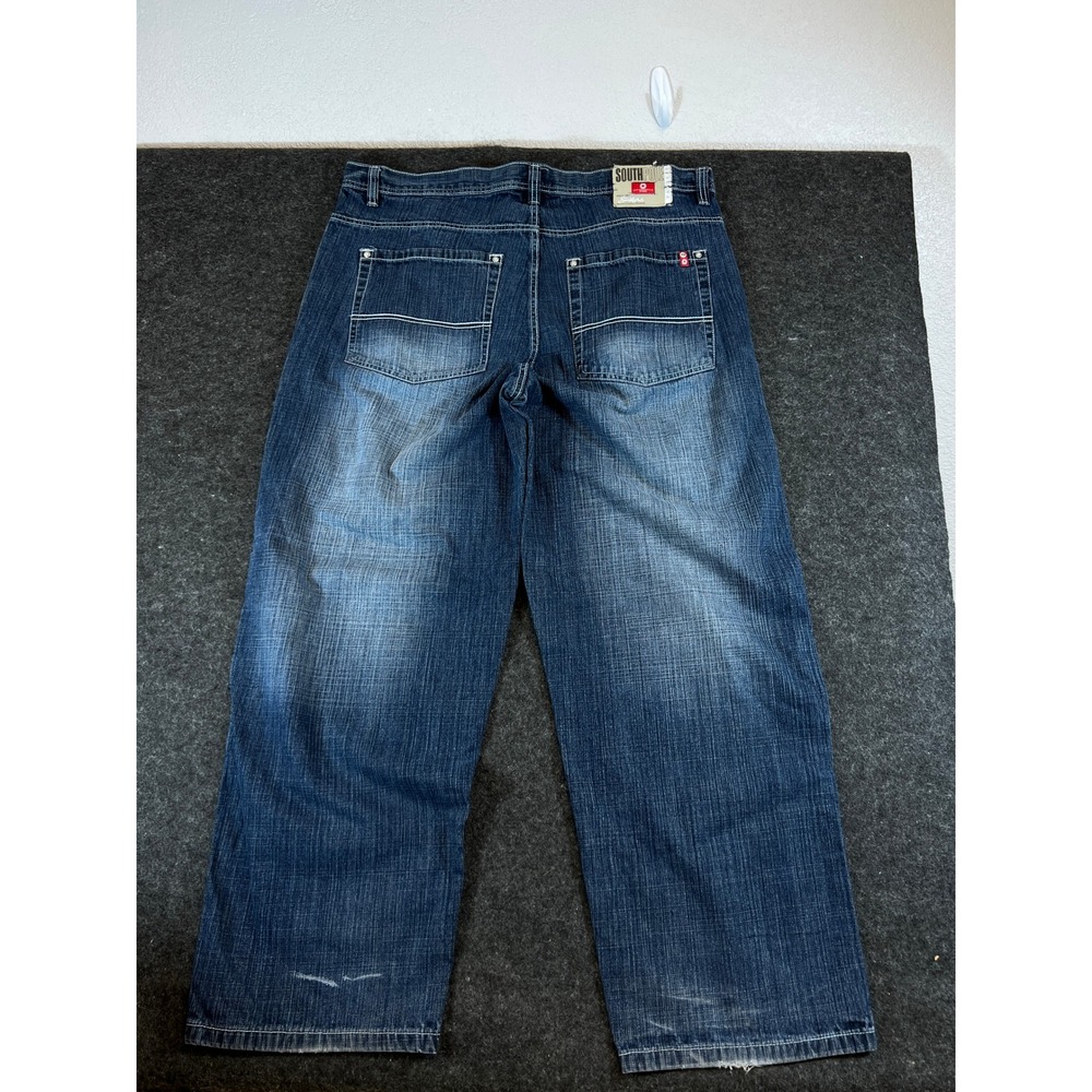 Vintage Y2K Southpole Wide Leg Jeans Mens Size 42 Blue Denim Hiphop Streetwear